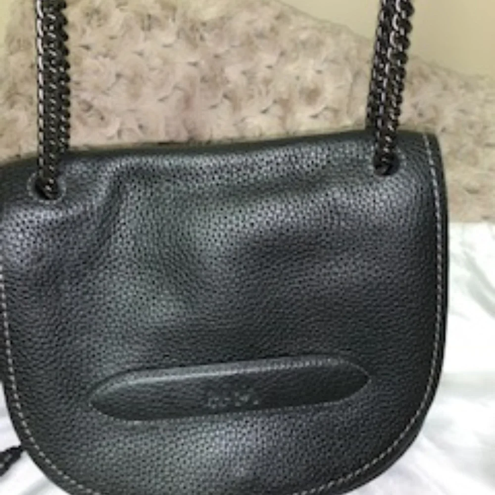 Black Coach SHADOW‎ crossbody in pebble leather